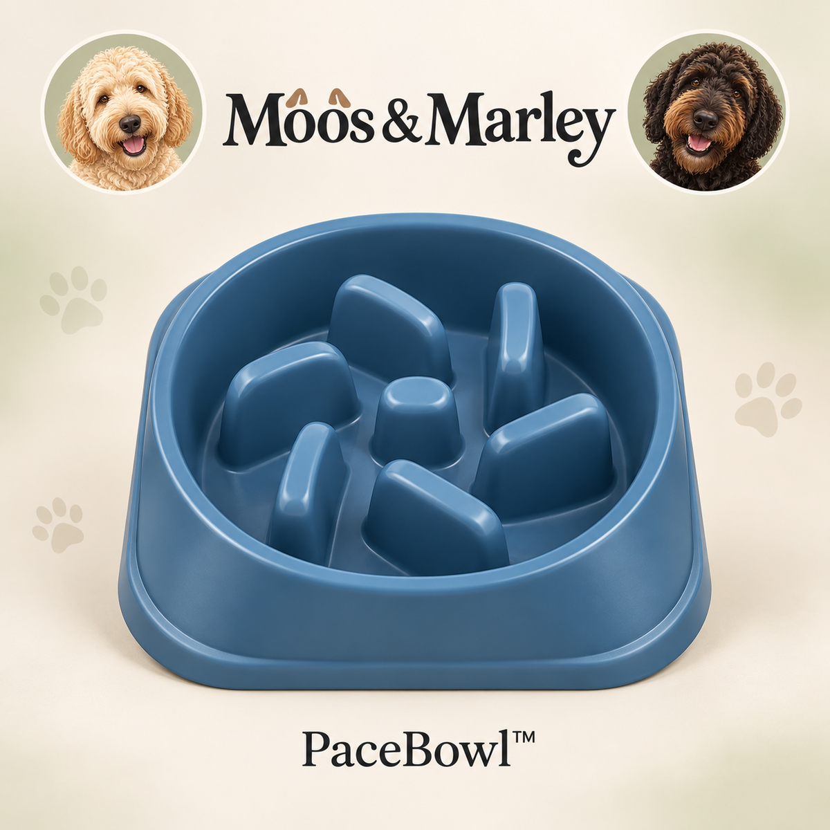 Moos & Marley PaceBowl™ – Slow Feeder Dog Bowl