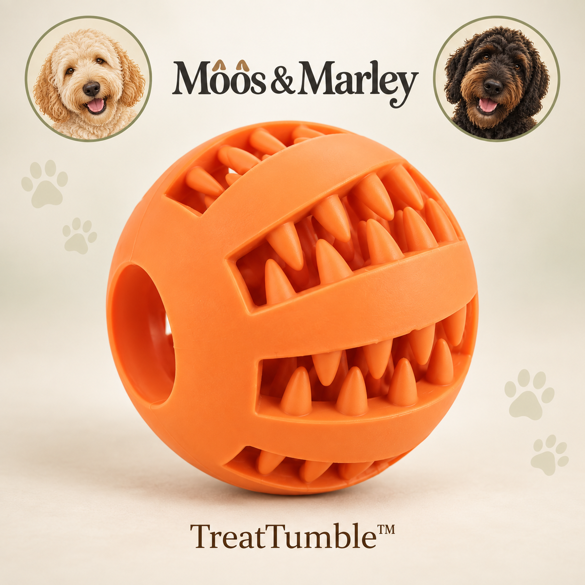 Moos & Marley TreatTumble™ – Interactive Dental-Care Treat Ball